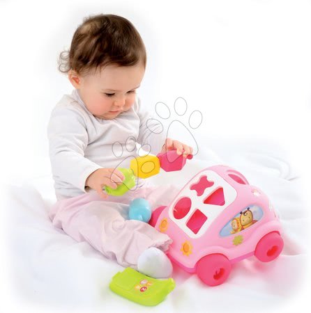 Razvoj motorike - SMOBY 211323-1 Cotoons auto chrobáčik ružové, +12 mesiacov, 24*15*20 cm - 2