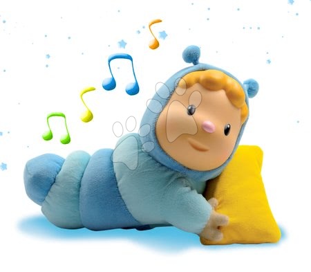 Świecąca lalka Cotoons Chowing Smoby z poduszką dla niemowląt niebieska