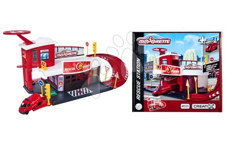 Garázsok - Garázs 2 emeletes tűzoltó állomás Creatix Majorette - 7