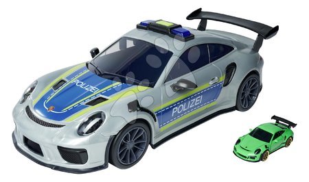 Mașinuțe - Mașinuță de jucărie de poliție cu cutie ambalaj Porsche 911 GT3 RS Polizei Carry Case Majorette