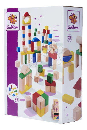 Drevené kocky - Drevené kocky Wooden Blocks Coloured Eichhorn - 8