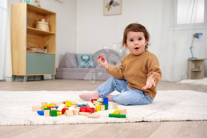 Drevené kocky - Drevené kocky Wooden Blocks Coloured Eichhorn - 4