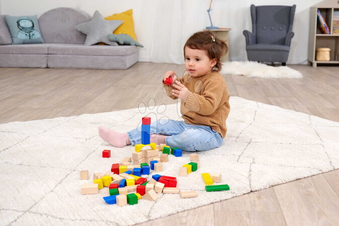 Drevené kocky - Drevené kocky Wooden Blocks Coloured Eichhorn - 5