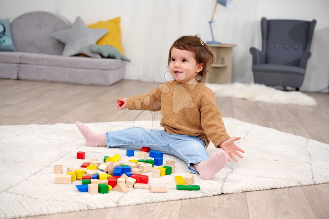 Drevené kocky - Drevené kocky Wooden Blocks Coloured Eichhorn - 6