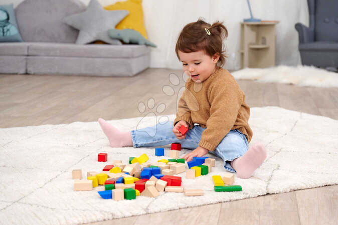 Drevené kocky - Drevené kocky Wooden Blocks Coloured Eichhorn - 7