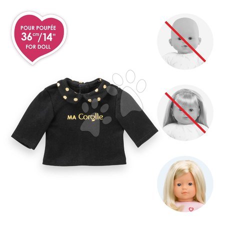Oblečení pro panenky - Tričko pro panenku Black & Gold T-shirt Ma Corolle - 4