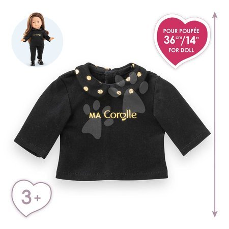 Oblečení pro panenky - Tričko pro panenku Black & Gold T-shirt Ma Corolle - 5