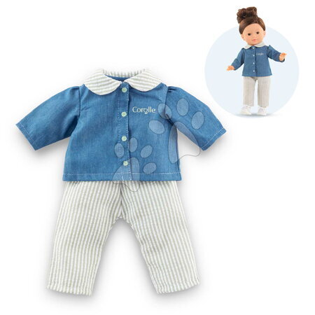 Oblečení pro panenky - Košile a kalhoty Blouse & Striped Pants Ma Corolle - 1