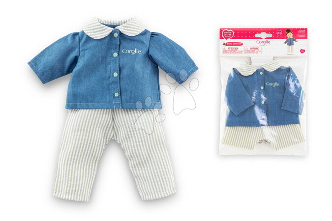 Oblečení pro panenky - Košile a kalhoty Blouse & Striped Pants Ma Corolle - 6
