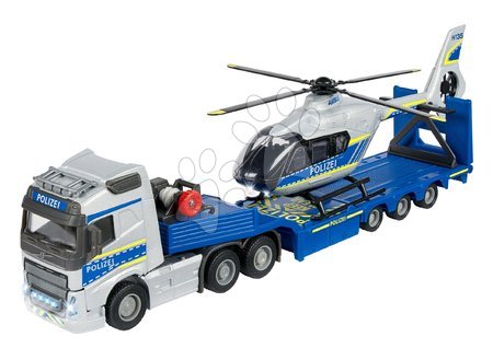 Nákladné autá - Kamión s policajným vrtuľníkom Volvo Majorette