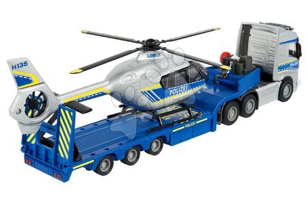 Lastwagen -  Ein Lastwagen mit einem Polizeihubschrauber Volvo  Majorette_1