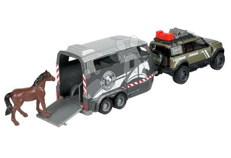 Autíčka - Auto terénne s prívesom pre koňa Land Rover Horse Carrier Majorette_1