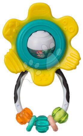 Od 0 do 3 mesiacov - Hrkálka s hryzátkom Kvietok Spin & Rattle Teether Infantino