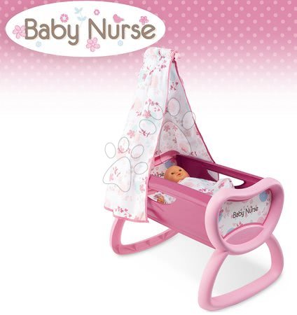 Postýlky a kolébky pro panenky - Kolébka s baldachýnem Baby Nurse Smoby - 4