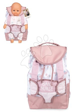 Accessori per bambole - Fascia porta bebè con zaino  Backpack Natur D'Amour Baby Nurse Smoby_1