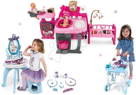 Case per bambole set - Set casa delle bambole centro gioco Violette Baby Nurse Large Doll's Play Center Smoby - 23