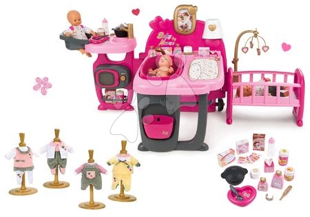 Puppenhäuser Sets - Puppenhaus-Set Violette Baby Nurse Large Doll's Play Center Smoby - 21