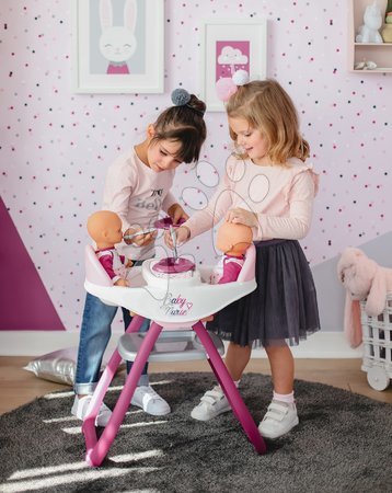 Scaun de masă pentru păpuși - Scaun de masă și leagăn Violette Baby Nurse Smoby - 3