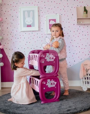 Babacenter - Szett emeletes babaágy ikreknek Violette Baby Nurse Smoby - 2