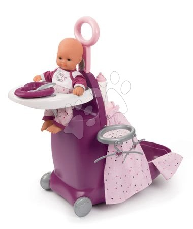 Babaházak - Pelenkázó kocsi ágyikóval és etetőszékkel Violette Baby Nurse Smoby