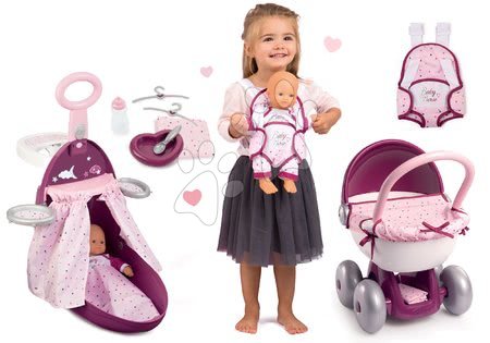 Domčeky pre bábiky sety - Set prebaľovací kufrík s postieľkou a stoličkou Violette Baby Nurse Smoby
