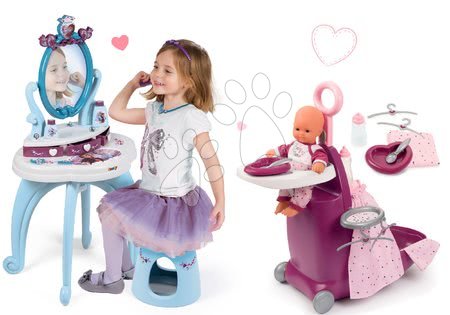 Baby Nurse - Set prebaľovací kufrík s postieľkou a stoličkou Violette Baby Nurse Smoby