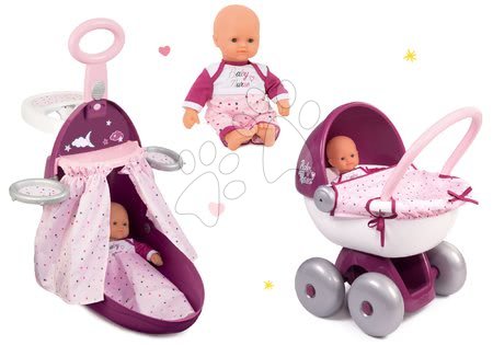 Domčeky pre bábiky sety - Set prebaľovací vozík pre bábiku Baby Nurse Zlatá edícia Smoby