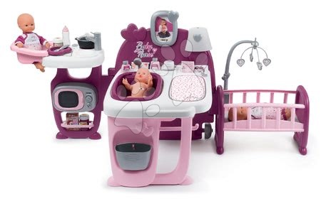 Játékbabák gyerekeknek - Babacenter játékbabának Violette Baby Nurse Large Doll's Play Center Smoby