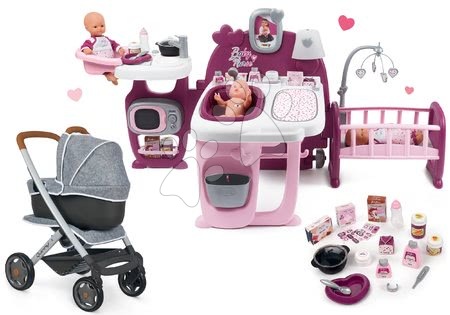 Domčeky pre bábiky sety - Set domček pre bábiku Violette Baby Nurse Large Doll's Play Center Smoby