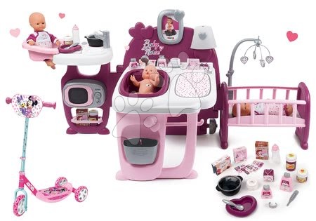 Domčeky pre bábiky sety - Set domček pre bábiku Violette Baby Nurse Large Doll's Play Center Smoby