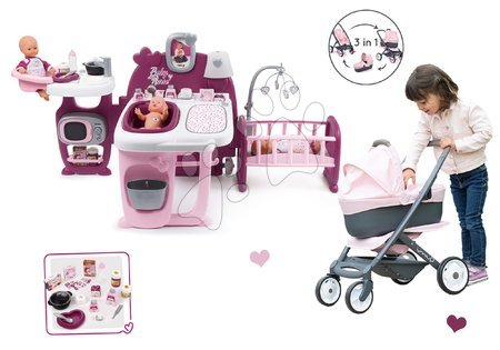 Babaházak - Szett babacenter Violette Baby Nurse Large Doll's Play Center Smoby _1