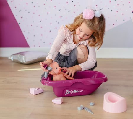 Doplňky pro panenky - Vanička s nočníkem a kosmetikou Violette Baby Nurse Smoby - 1