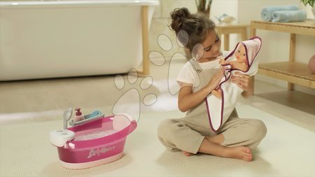 Baby Nurse - Zestaw wanienka z bieżącą wodą elektroniczna Violette Baby Nurse Smoby ze śpiworem i kołyską z karuzelą SM220362-1_1