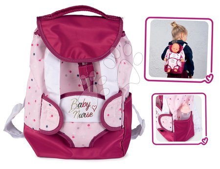 Dodatki za punčke in dojenčke - Nahrbtnik z nosilko za 42 cm dojenčka Violette Baby Nurse Smoby_1