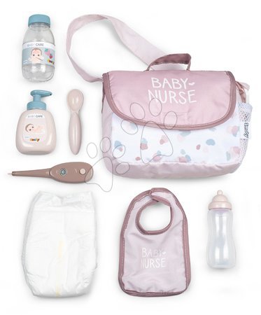 Doplňky pro panenky - Přebalovací taška s plenkou Changing Bag Natur D'Amour Baby Nurse Smoby