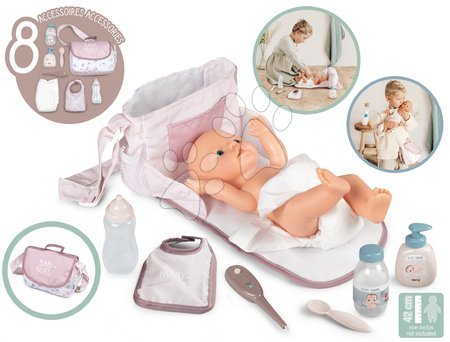 Doplnky pre bábiky - Prebaľovacia taška s plienkou Changing Bag Natur D'Amour Baby Nurse Smoby_1