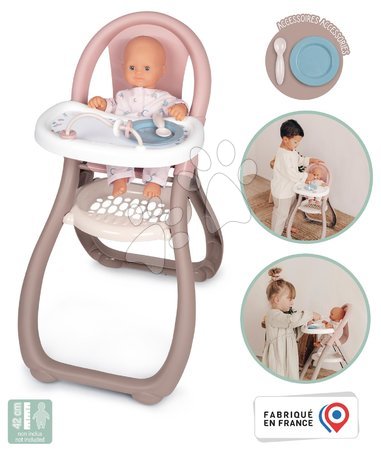 Židličky pro panenky - Jídelní židle Highchair Natur D'Amour Baby Nurse Smoby_1