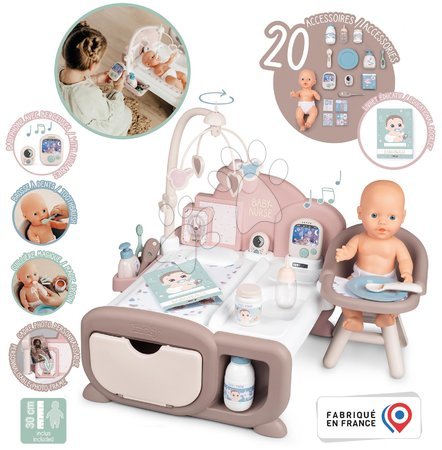 Játékbabák gyerekeknek - Babacenter Cocoon Nursery Natur D'Amour Baby Nurse Smoby_1