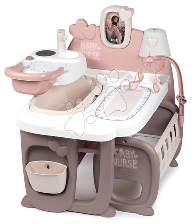 Punčke in dojenčki - Hišica za dojenčka Large Doll's Play Center Natur D'Amour Baby Nurse Smoby_1