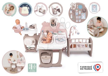 Játékbabák gyerekeknek - Szett babacenter Large Doll's Play Center Natur D'Amour Baby Nurse Smoby_1