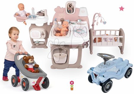 Ugodni seti - Komplet hišica za dojenčka Large Doll's Play Center Natur D'Amour Baby Nurse Smoby