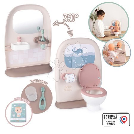 Domčeky pre bábiky - Záchod a kúpeľňa pre bábiky Toilets 2in1 Baby Nurse Smoby_1