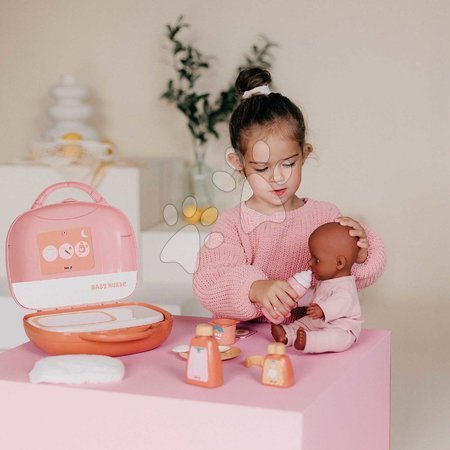 Puppenzubehör - Köfferchen mit Wickelzubehör  Vanity Soft Baby Nurse Smoby - 8