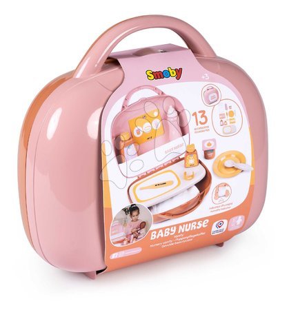 Puppenzubehör - Köfferchen mit Wickelzubehör  Vanity Soft Baby Nurse Smoby - 4
