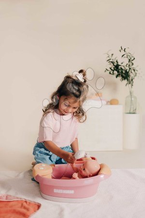 Puppenzubehör - Badewanne mit funktionierender Dusche Balneo Bath Soft Baby Nurse Smoby - 5