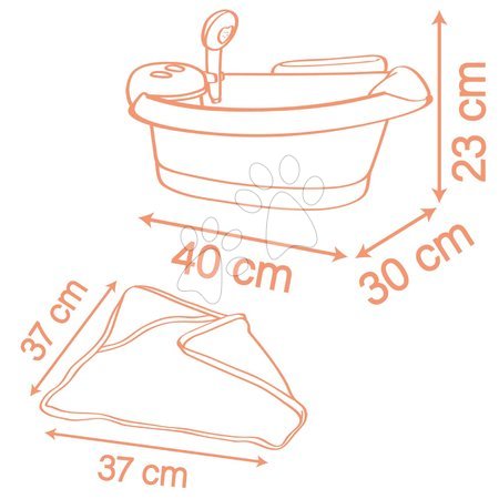 Puppenzubehör - Badewanne mit funktionierender Dusche Balneo Bath Soft Baby Nurse Smoby - 18