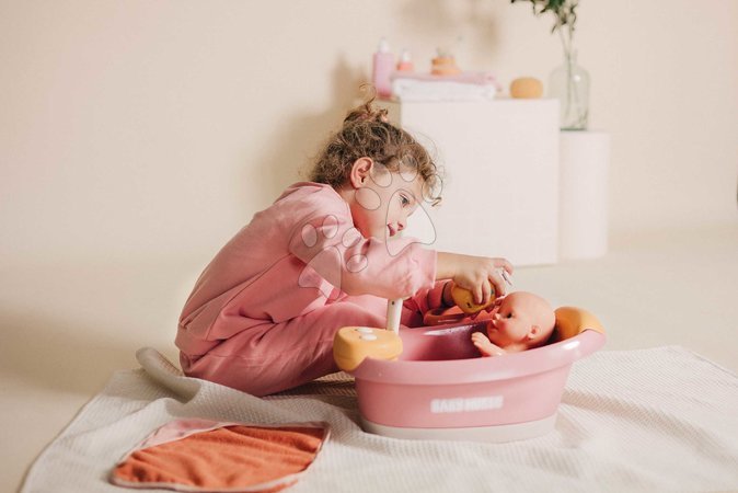 Puppenzubehör - Badewanne mit funktionierender Dusche Balneo Bath Soft Baby Nurse Smoby - 15