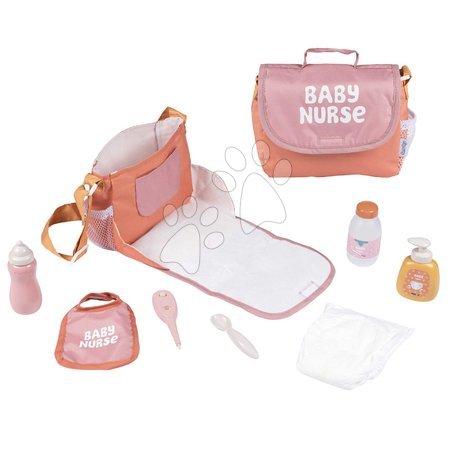 Accessori per bambole - Borsa fasciatoio con pannolino Changing Bag Soft Baby Nurse Smoby