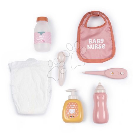 Accessori per bambole - Borsa fasciatoio con pannolino Changing Bag Soft Baby Nurse Smoby_1