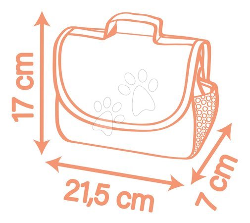 Doplnky pre bábiky - Prebaľovacia taška s plienkou a fľaškou Changing Bag Soft Baby Nurse Smoby - 6